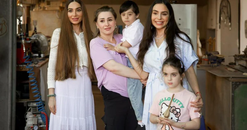 Leyla və Arzu Əliyevalar onun emalatxanasına baş çəkdilər Fotolar