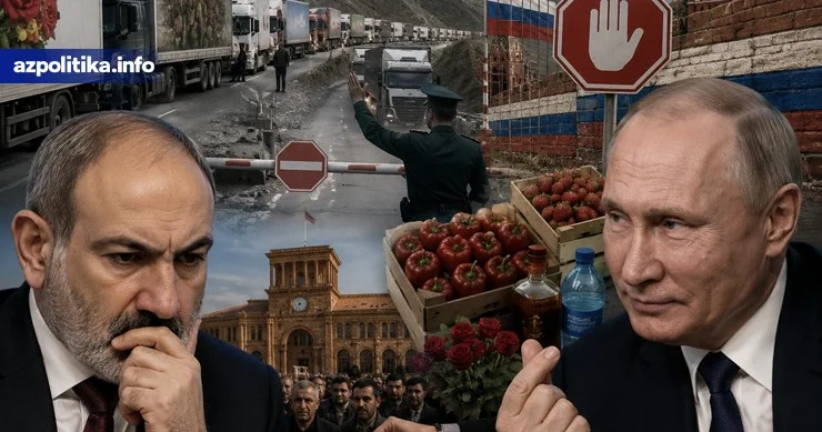 ​Rusiya Ermənistanı iqtisadi blokadaya alır Yüzlərlə yük maşını sərhəddə qalıb, vəziyyət gərginləşir