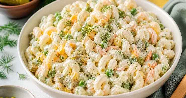Türk üslubunda dadlı makaron salatı RESEPT