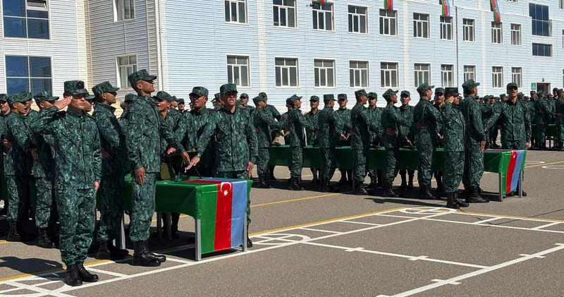 Gənc əsgərlərin andiçmə mərasimi keçirilib