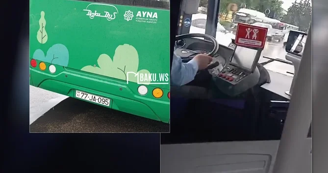 Uşağını çıxarma çölə Avtobus sürücüsündən uşaqlı sərnişinə qarşı kobud rəftar