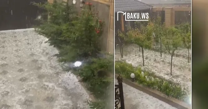 Novxanıya güclü dolu YAĞIR