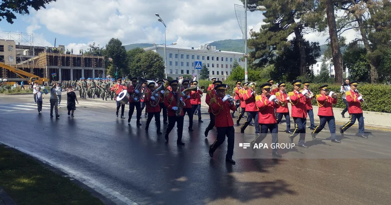 Xankəndidə hərbi yürüş başlayıb FOTO VİDEO