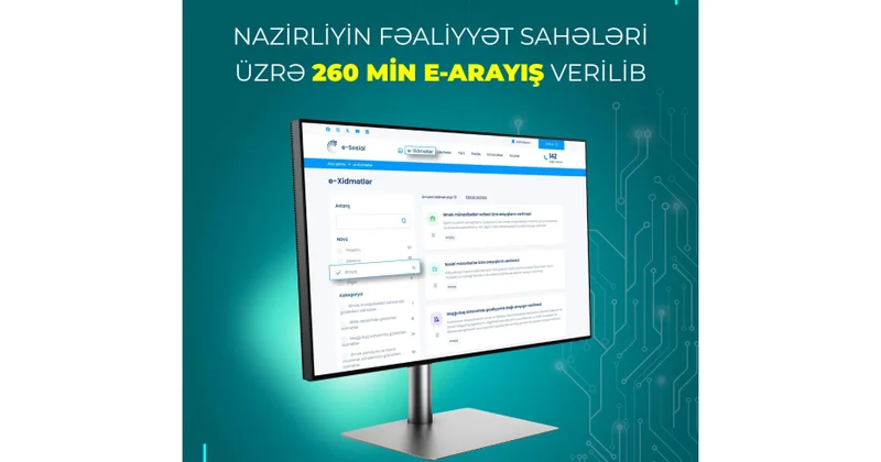 Son beş ayda sosial sahə üzrə 260 min elektron arayış verilib