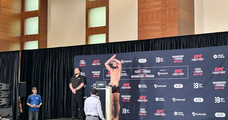 Bakıda UFC Həyəcanı: Döyüşçülər tərəziyə çıxır