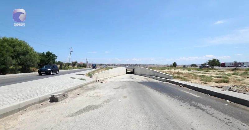 Saray Novxanı Pirşağı yolunda təmir işləri niyə dayanıb? VİDEO