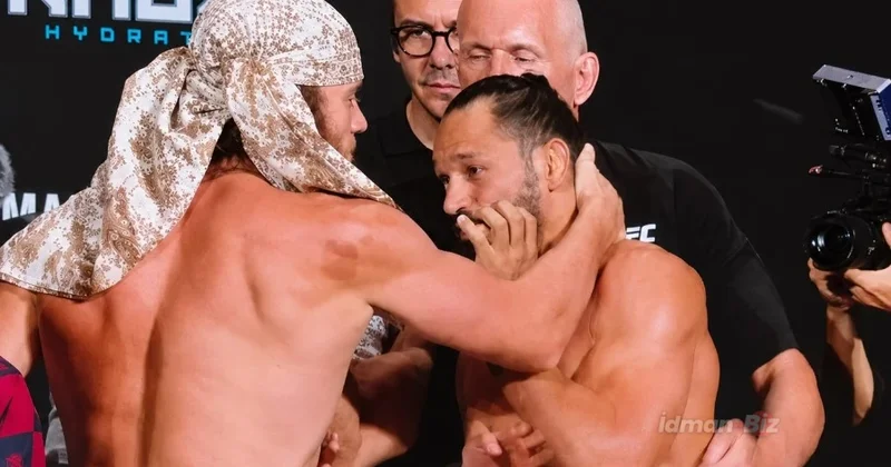 UFC Bakı öncəsi gərgin anlar: Döyüşçüləri araladılar VİDEO