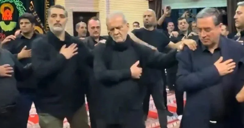 Pezeşkian türk ağılarının müşayiəti ilə sinəsinə döyərək yas tutdu