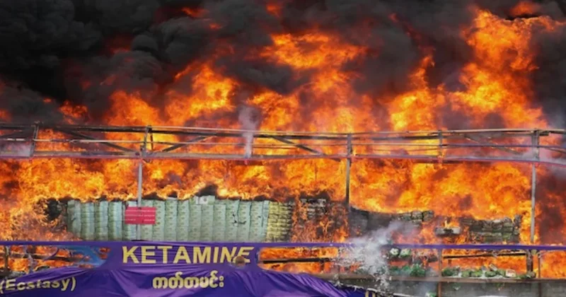 Myanmada 600 milyon dollarlıq narkotik yandırıldı KONKRET