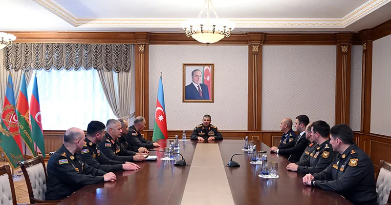 Zakir Həsənov həmin generallara rütbələrini təqdim etdi Fotolar