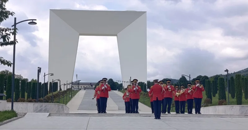 Xankəndidə Zəfər Parkında Zəfər marşı səsləndirildi FOTO
