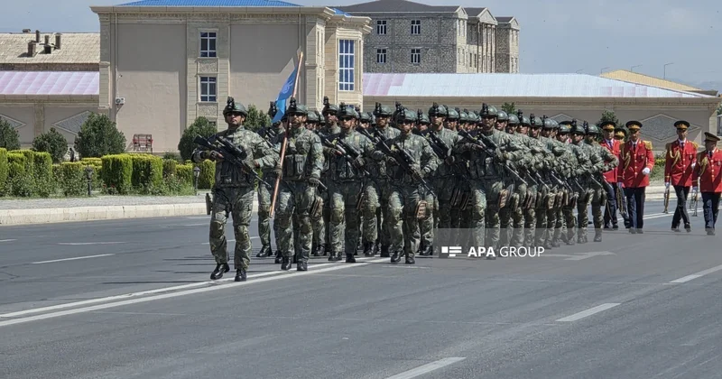 В Нахчыване проходит военный марш ФОТО