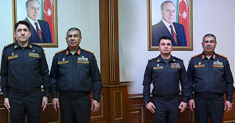 Prezidentin verdiyi general rütbələri hərbçilərə təqdim olundu Fotolar