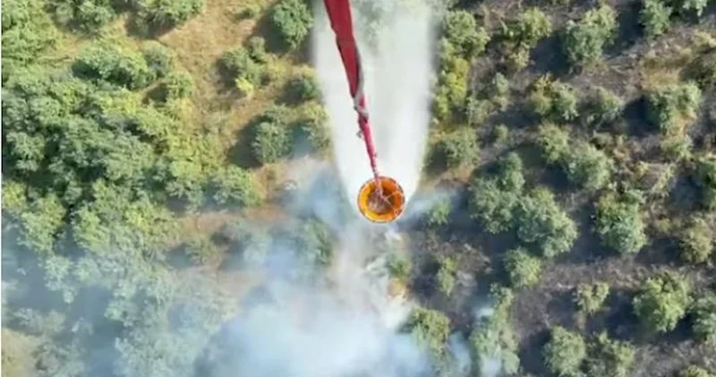 Qarabağda dağlıq ərazidə yanğın 51 texnika, 4 helikopter cəlb olundu + Video