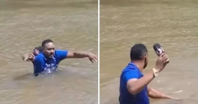 Jurnalist canlı yayımda itkin düşən şəxsin cəsədini tapdı VİDEO