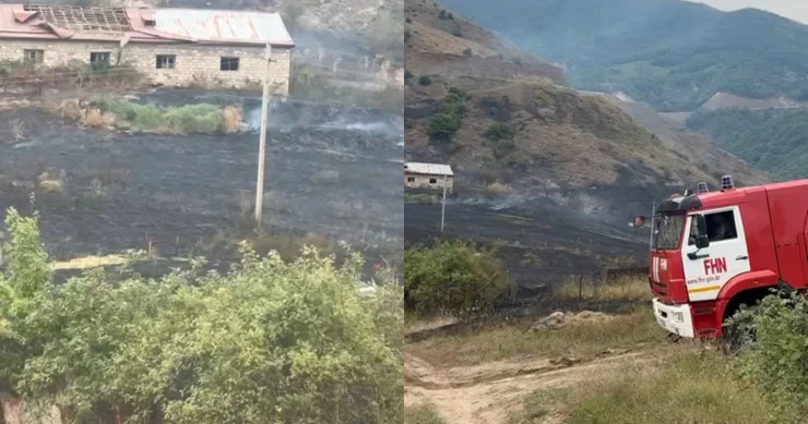 Şuşada qısaqapanmaya görə 4 hektar ərazi yandı