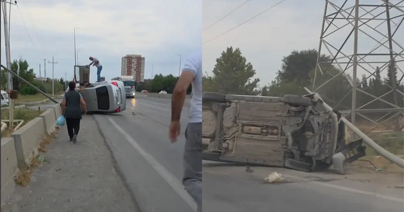 Bakı Quba yolunda sürücü idarəetməni itirdi, avtomobil AŞDI