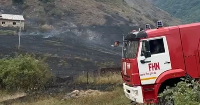 В Шуше в результате пожара наблюдались взрывы мин