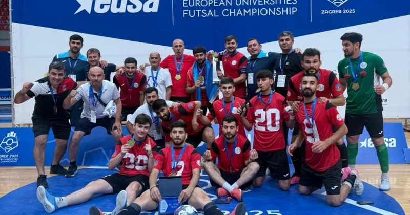 Azərbaycanlı tələbələr Avropa Universitetləri Futzal Çempionatının qalibi oldu FOTOLAR