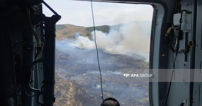 Ağdərədə yanğının söndürülməsinə helikopterlər cəlb olunub EKSKLÜZİV FOTO və VİDEO GÖRÜNTÜLƏR YENİLƏNİB