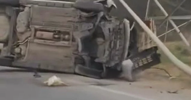 Bakı Quba yolunda maşın aşdı Video