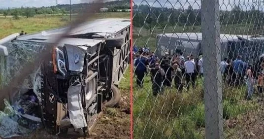 Gürcüstanda turistlərin avtobusu aşdı: yaralılar var