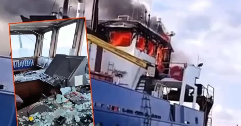 Rusiya PUA sı Türkiyə gəmisini VURDU