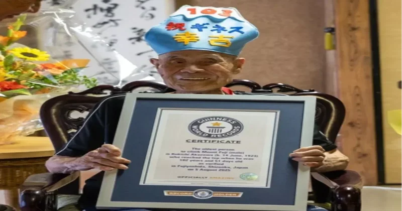 Yaponiyanın 102 yaşlı alpinisti Fuji dağının zirvəsində