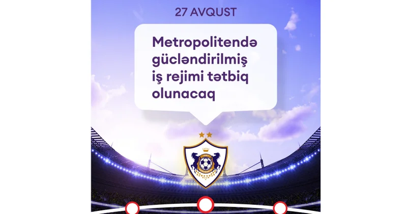 Sabah Bakı metrosu gücləndirilmiş iş rejimində çalışacaq