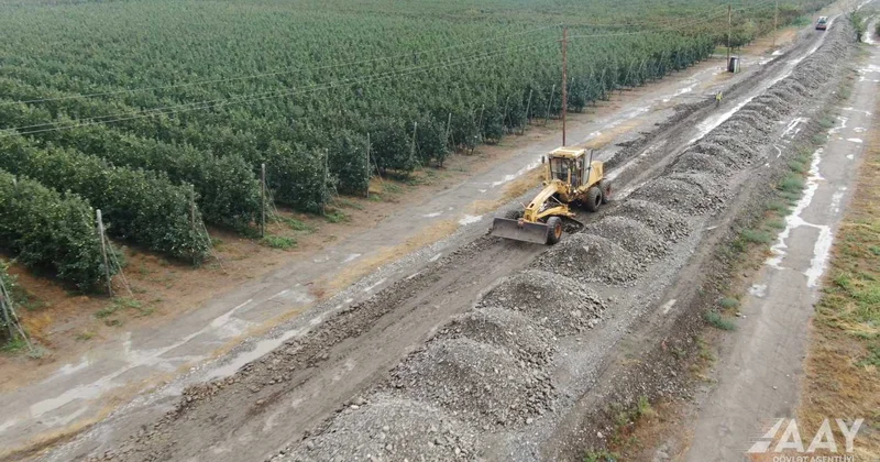 Qusarda 6 yaşayış məntəqəsini birləşdirən yolların əsaslı təmiri davam etdirilir