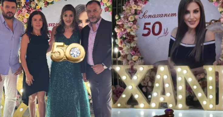 Aktrisa 50 illik yubileyini təmtəraqlı şəkildə qeyd etdi Video