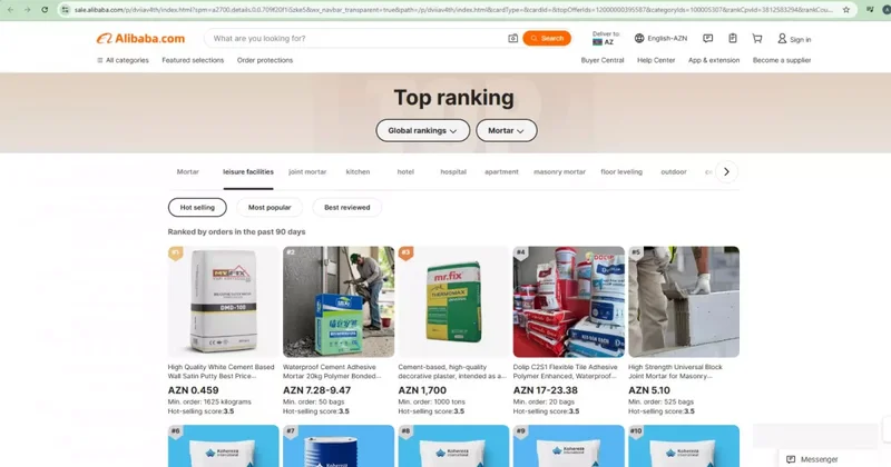 Азербайджанские товары вошли в тройку лидеров по продажам в маркетплейсе Alibaba