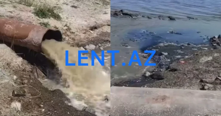 Xəzərə axıdılan kanalizasiya xətti partladı: qəsəbəni üfunət iyi bürüdü VİDEO