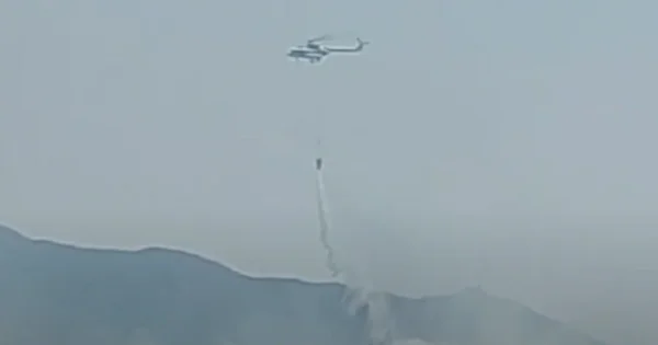 Xocavənd və Ağdərədəki yanğının söndürülməsinə helikopter cəlb edildi VİDEO