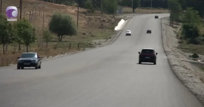 Muğanlı İsmayıllı yolunda TƏHLÜKƏ VİDEO