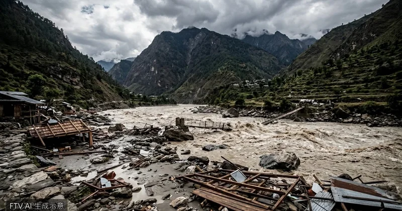 Çin Nepal sərhədində güclü sel: ölənlər və itkinlər var VİDEO