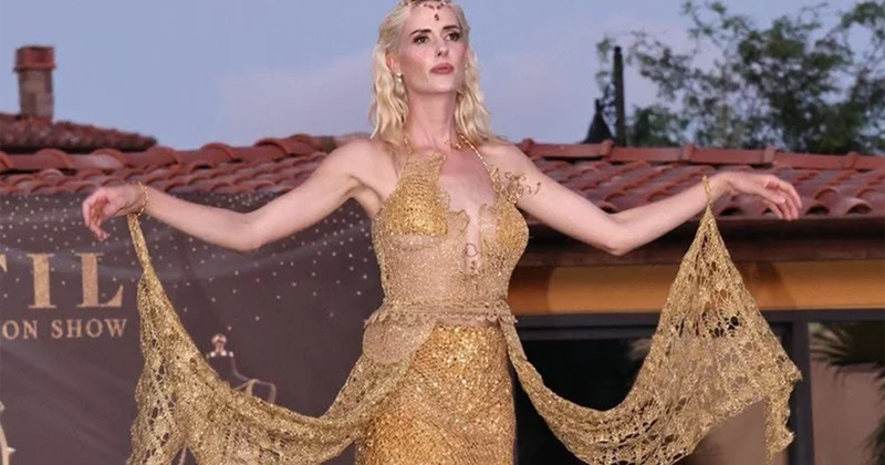 Qızıldan don geyindi Fotolar