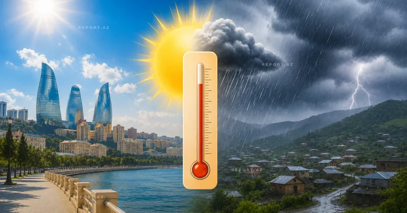 Завтра в Баку ожидается до 31° тепла, в районах ливни