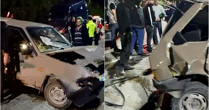 İsmayıllıda qəza: Yük maşını işıqforda dayanan “VAZ”a çırpıldı VİDEO