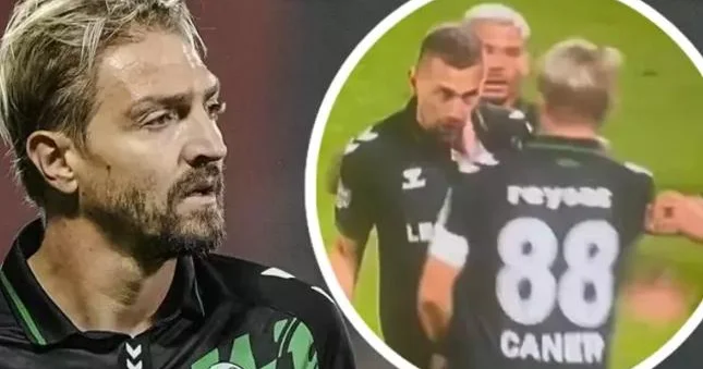Caner komanda yoldaşına şillə vurdu Video