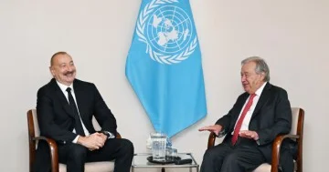Azərbaycan Prezidenti İlham Əliyev BMT nin Baş katibi Antonio Quterreş ilə görüşüb