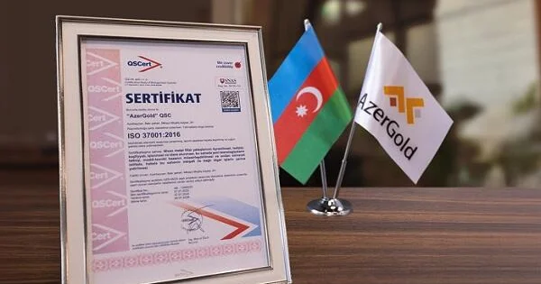 AzerGold QSC beynəlxalq standart üzrə daha bir sertifikat aldı
