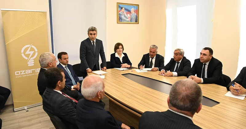 “Azərişığ”ın nümayəndələri Oğuzda fermer və sahibkarlarla görüşdü Fotolar