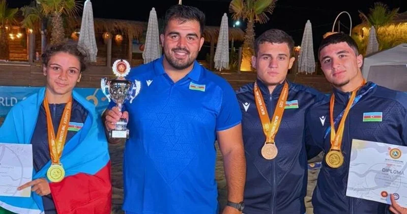 Azərbaycan güləşçiləri 2 qızıl və 1 bürünc medal qazanıblar