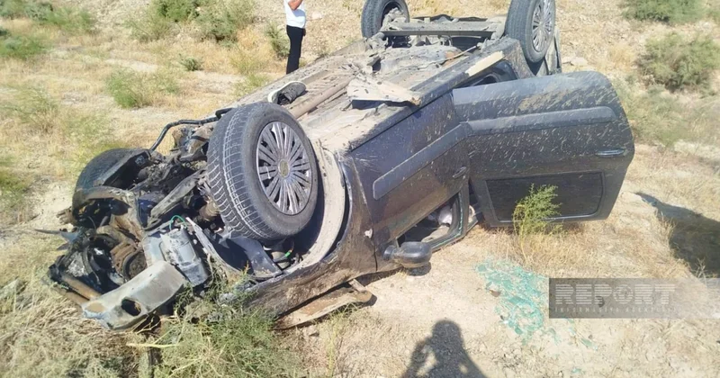 В Кянгярли человек погиб при опрокидывании автомобиля