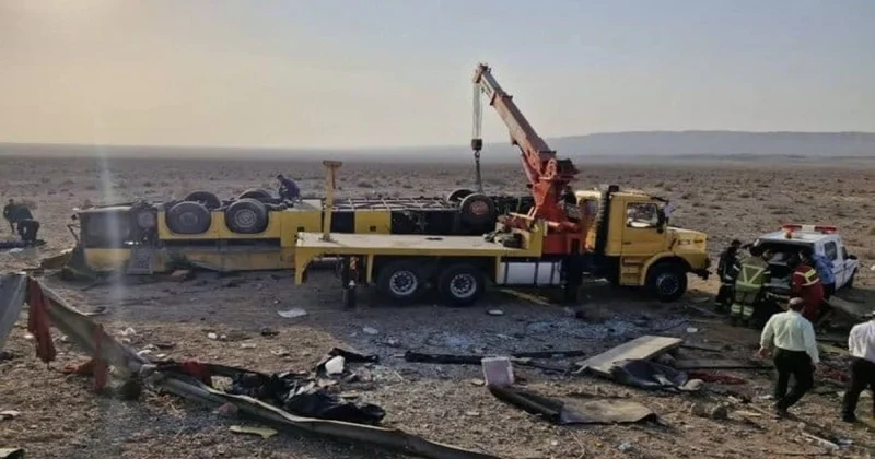 Tehranda avtobus aşıb: 11 nəfər ölüb, 24 nəfər xəsarət alıb