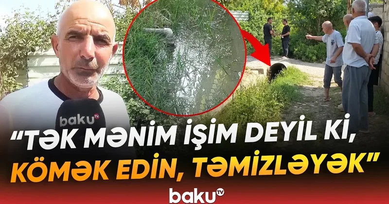 30 40 ildir istifadə etdikləri kanal kol kos içində: Kənd sakinləri ÇARƏSİZ QALIBLAR VİDEO