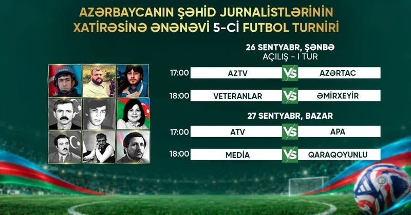 Şəhid jurnalistlərin xatirəsinə həsr edilən V minifutbol turniri start götürüb