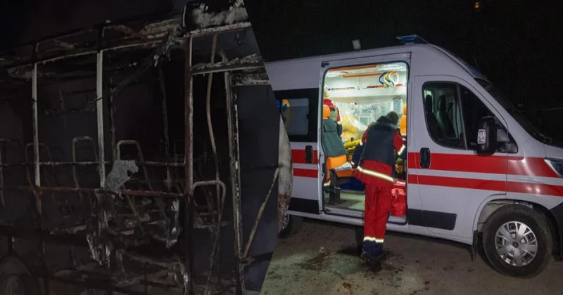 Rusiya Ukraynada mikroavtobusu dronla vurub, 10 nəfər yaralanıb