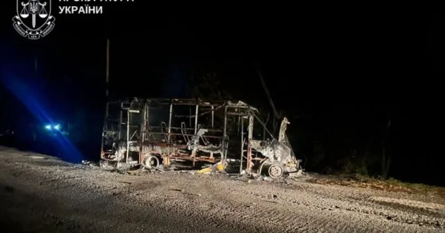 Ukraynada mikroavtobusa PUA hücumu: 1 ölü, 12 yaralı var